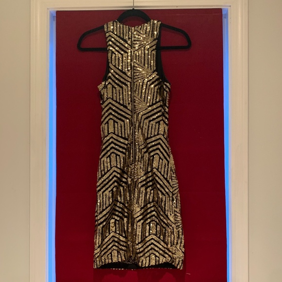 COPY - Royal Flush Black and Gold Sequin Bodycon … - Picture 4 of 4